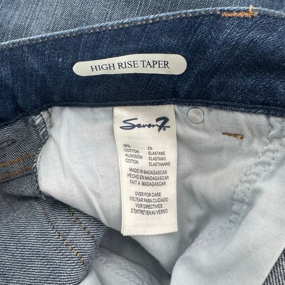 SEVEN7 Jeans Women's 12 High Rise Taper Blue Denim NEW with tags - Picture 5 of 7